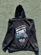 Black Hoodie Glitched Tape
