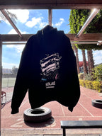 Black Hoodie Glitched Tape