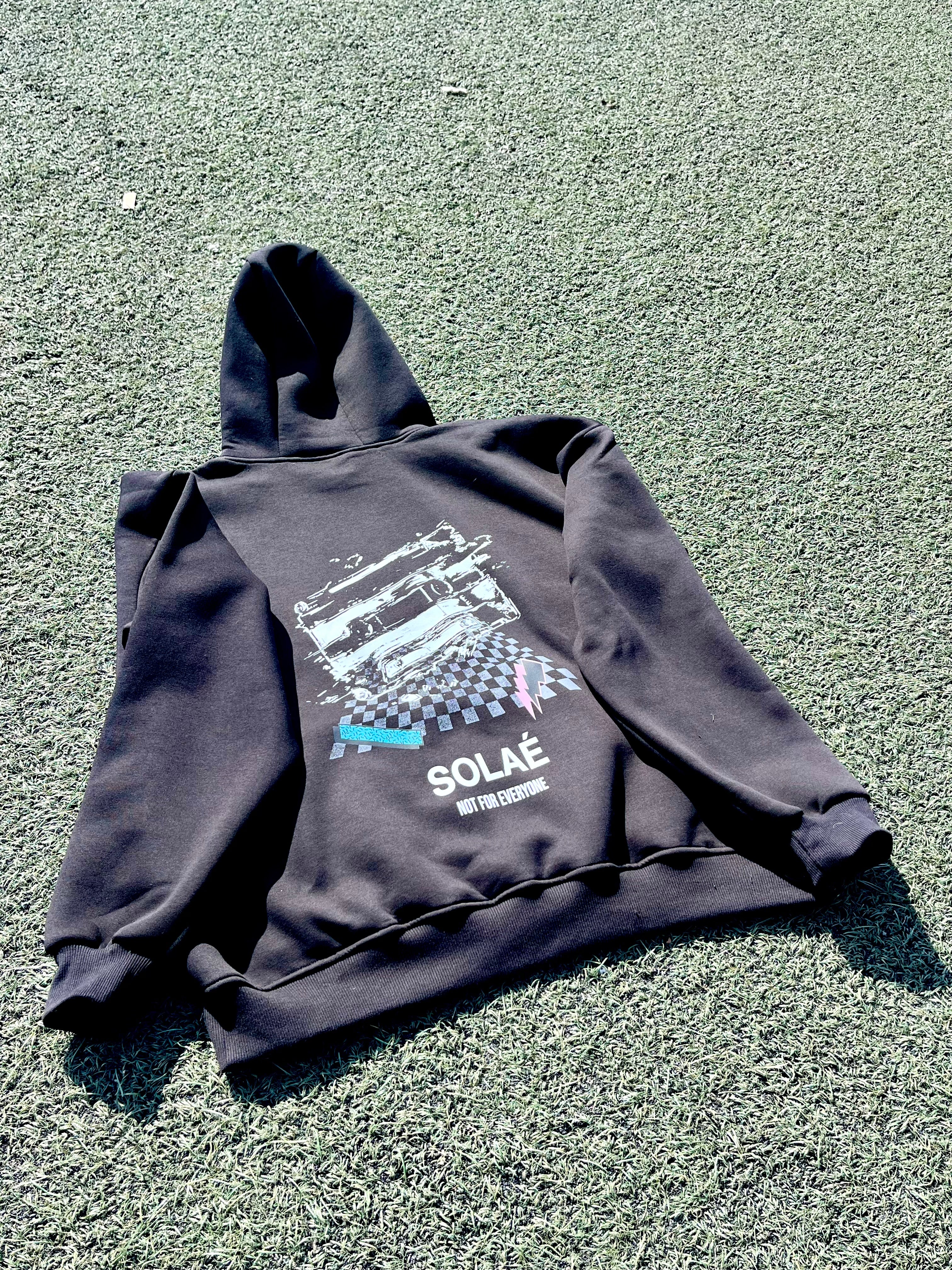 Black Hoodie Glitched Tape