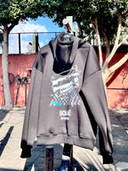 Black Hoodie Glitched Tape