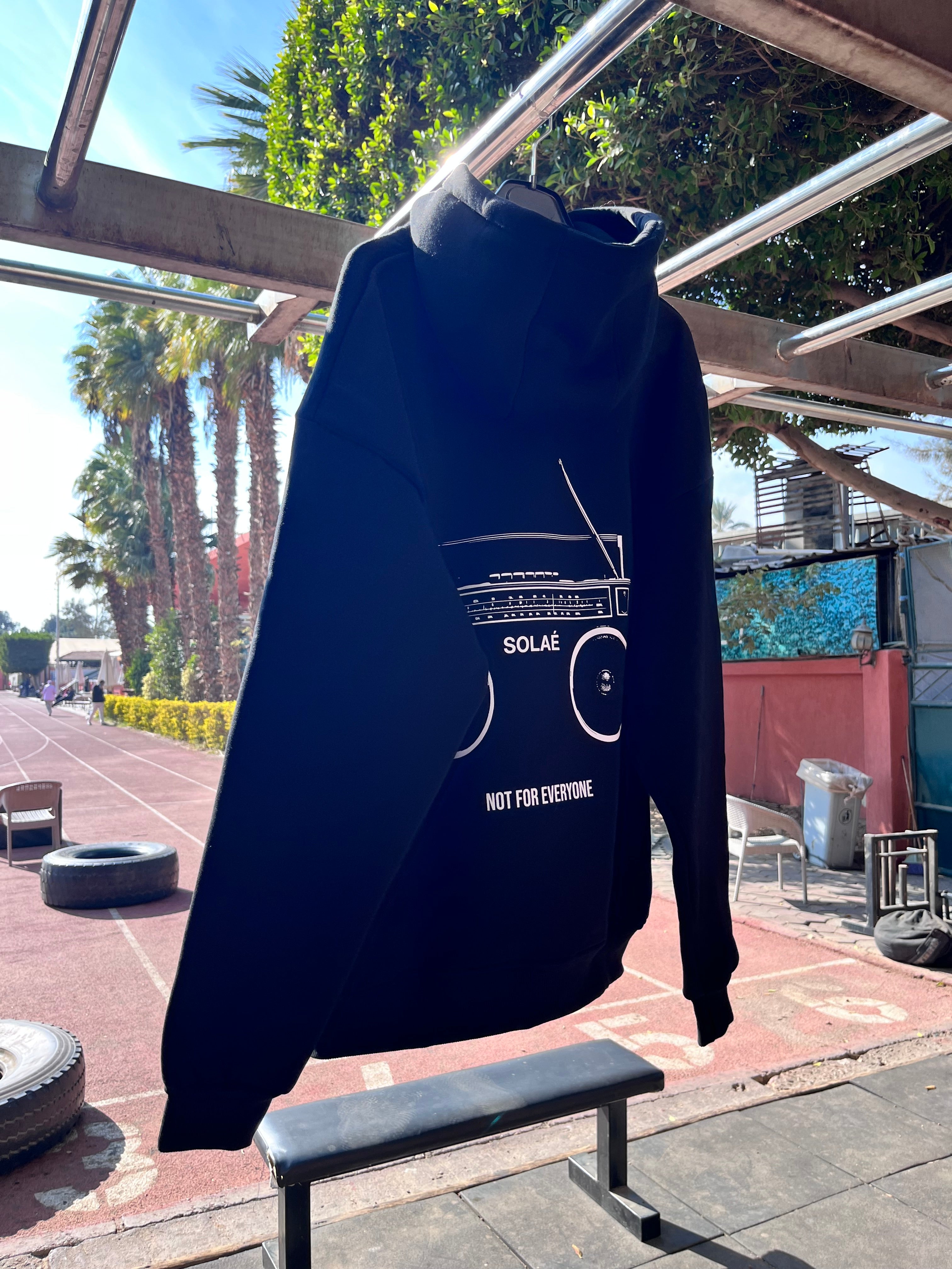 Black Boom Box Hoodie