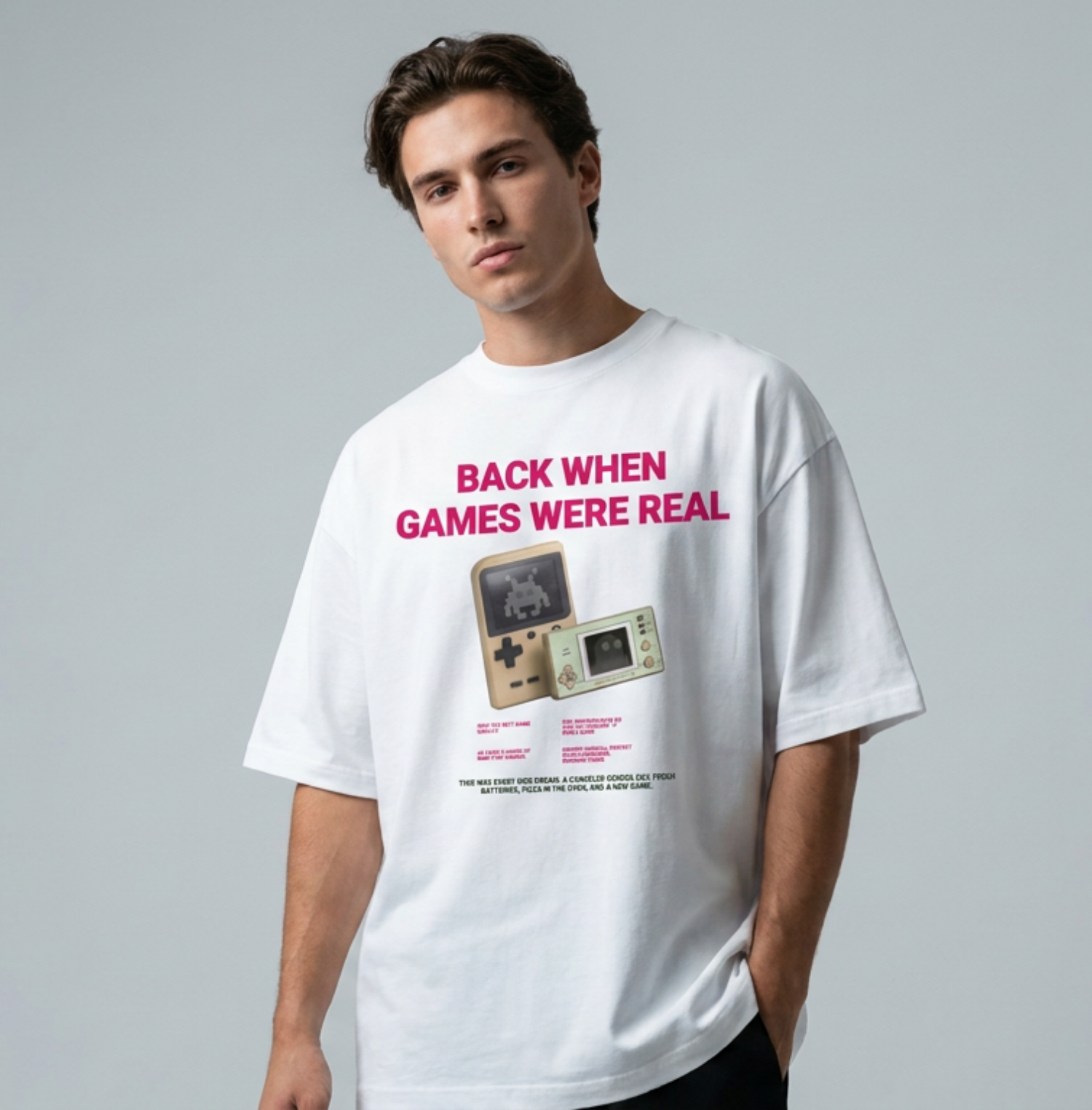 SOLAÉ Oversized Tee · Back When Games Were Real