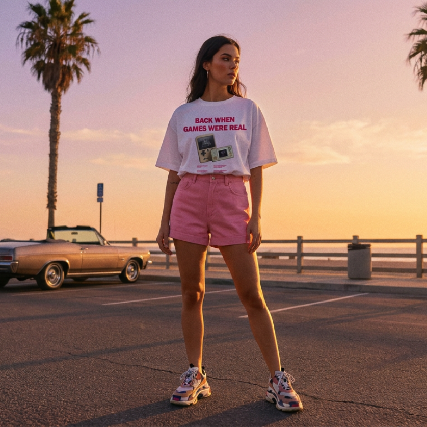 SOLAÉ Oversized Tee · Back When Games Were Real
