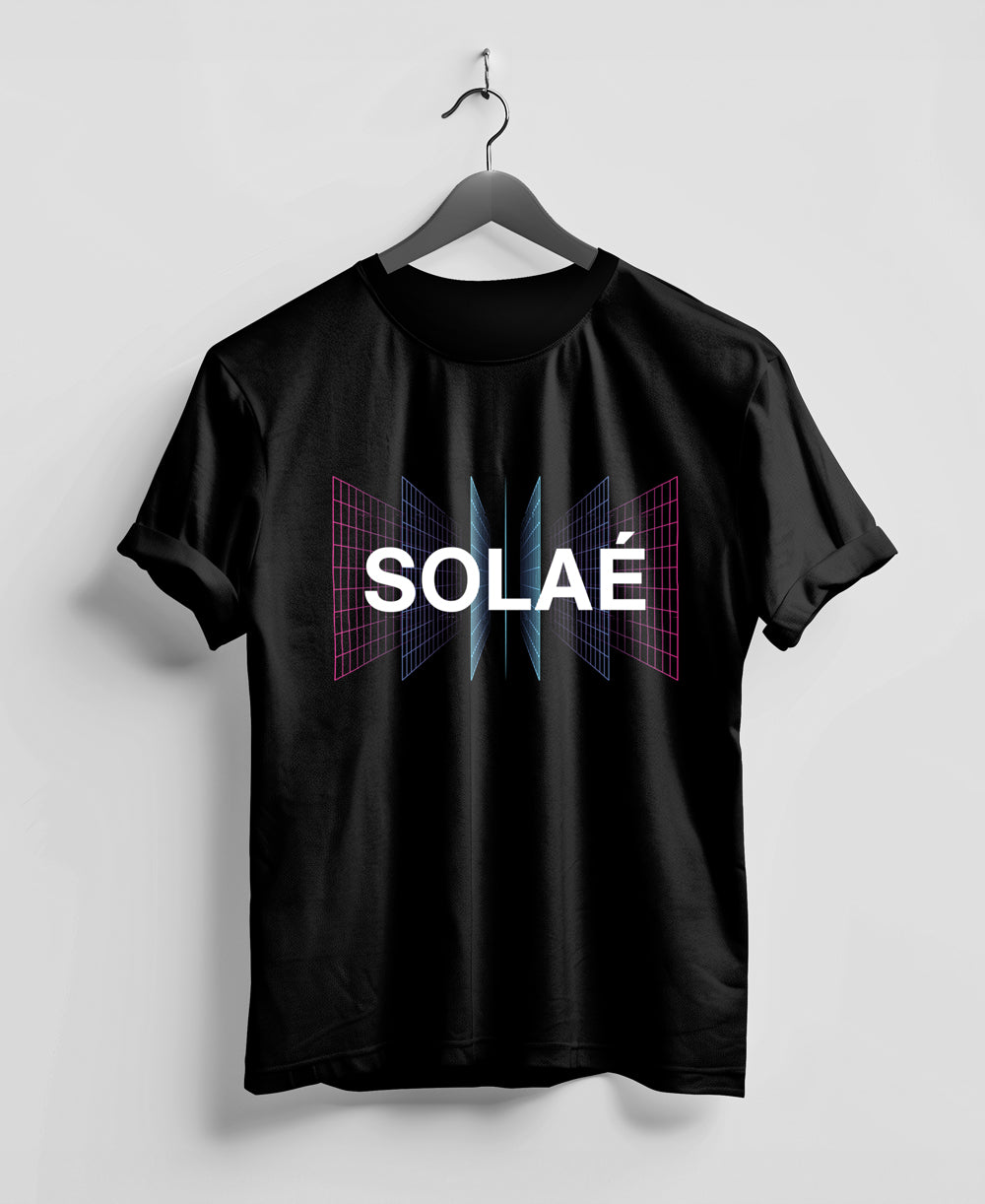 The SOLAÉ Grid T-Shirt - Streetwear Meets Cyber-Aesthetic