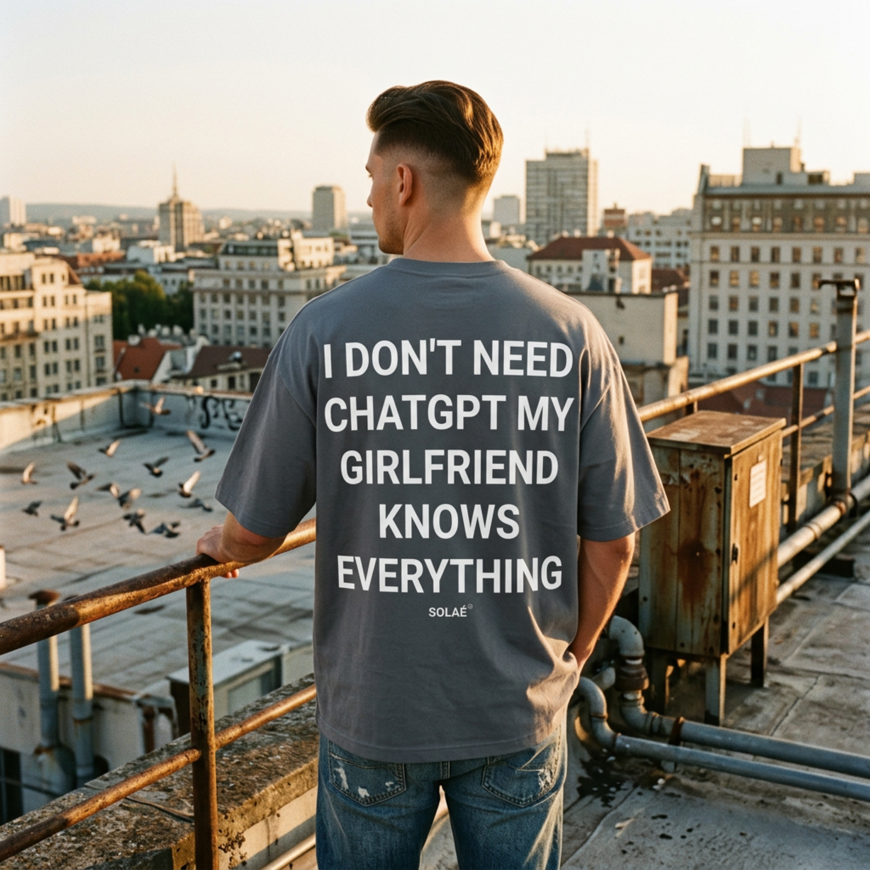 SOLAÉ® “I DON’T NEED CHAT GPT” Oversized Tee