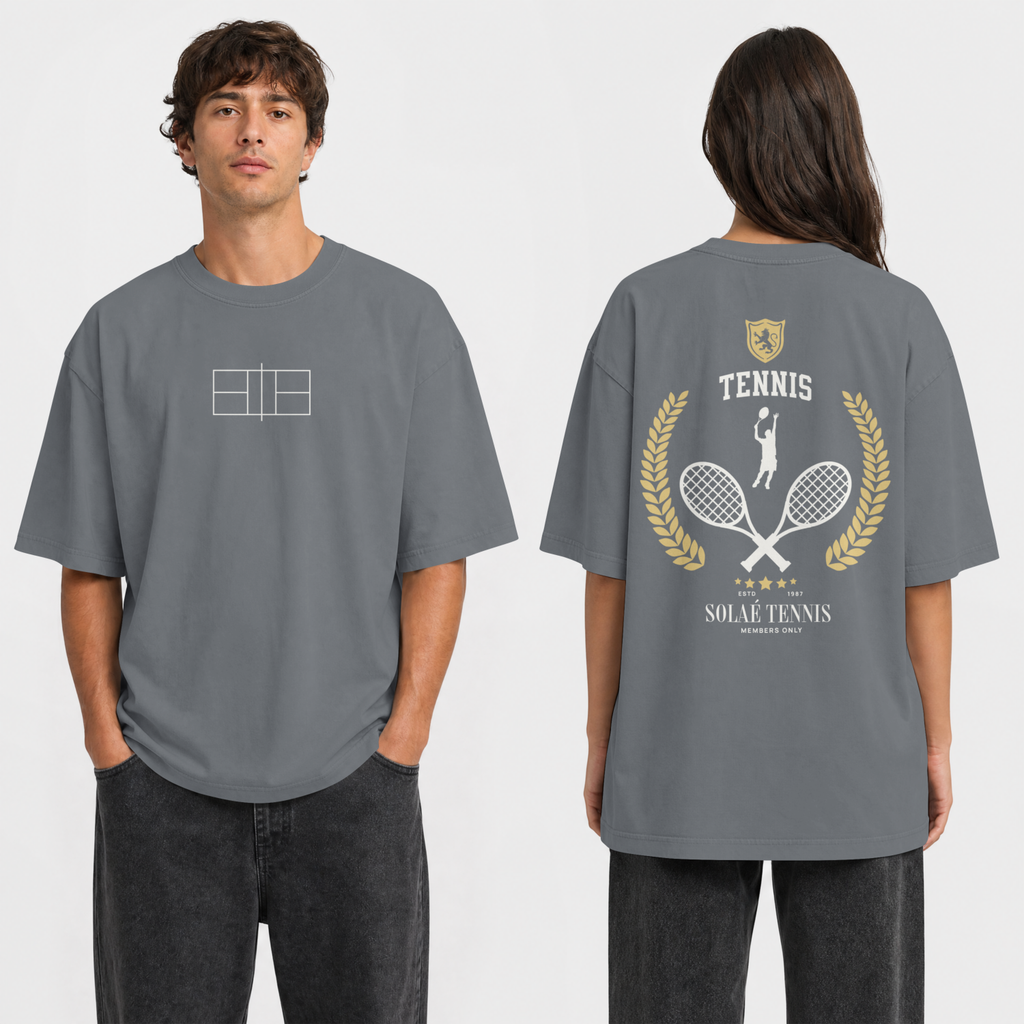 SOLAÉ® “TENNIS CLUB 1987” Premium Oversized Tee