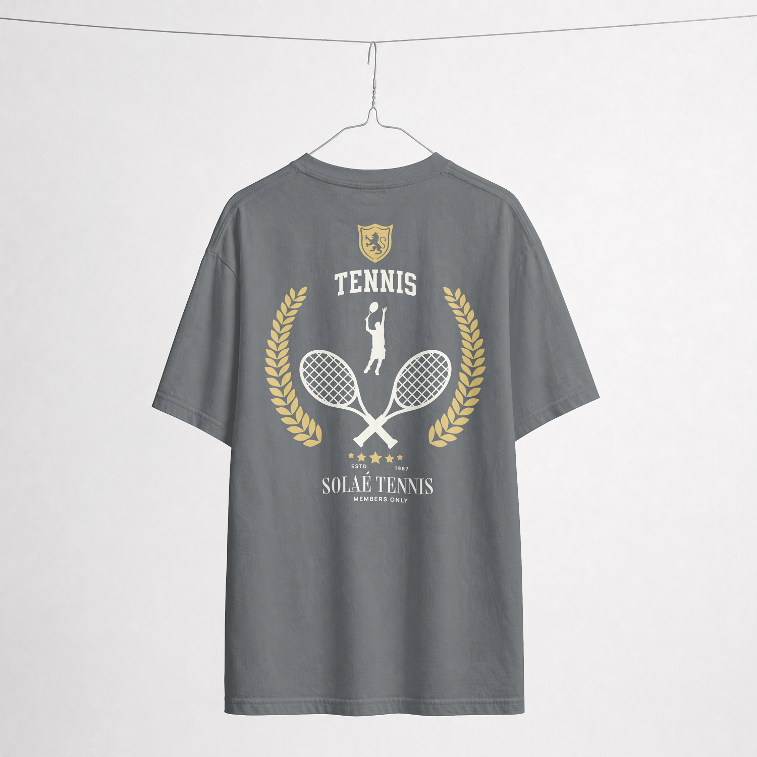 SOLAÉ® “TENNIS CLUB 1987” Premium Oversized Tee