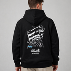 Black Glitched Tape Hoodie