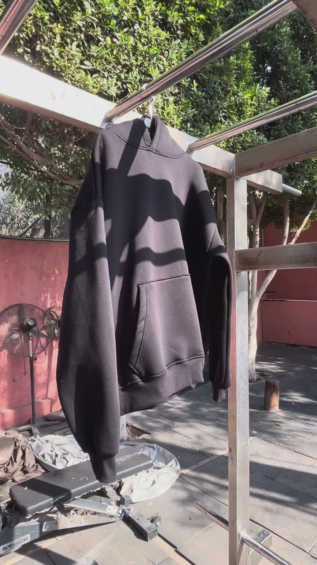 Black Hoodie Glitched Tape